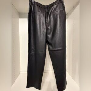 Express Black Faux Leather Trousers